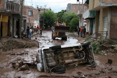 Lluvias en Zacatecas: tres muertos y 23 desaparecidos