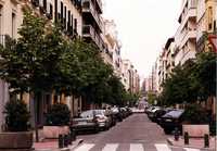 Una calle de la capital española  tomada de la Internet