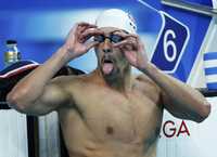 Michael Phelps comenzó a entrenar en el llamado Cubo de Agua de la sede olímpica