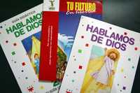 Portadas de los libros de texto editados en colaboración con la Arquidiócesis de México