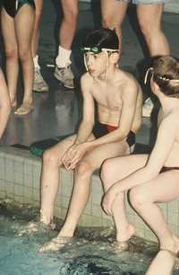 Michael Phelps, a los ocho años de edad en el Aquatic Club NBAC