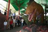 El tiranosaurio rex es una de las principales atracciones de la muestra