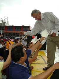 Andrés Manuel López Obrador durante su visita al municipio chihuahuense de Ojinaga