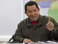 El presidente Hugo Chávez, durante el anuncio de que Cemex acepta que su administración tome control de sus plantas en Venezuela