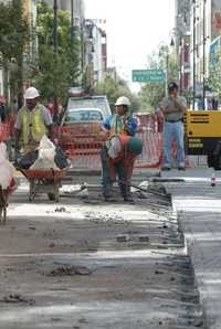 Nuevas obras en la calle Bolívar para corregir fallas de los trabajos anteriores
