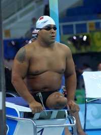 El nadador mexicano Pedro Rangel ganó el segundo hit eliminatorio durante las competencias de ayer en el Cubo de Agua