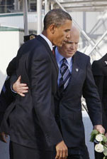 Barack Obama y John McCain conmemoran juntos el 11-S