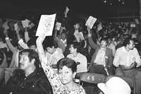 José Zamarripa de la Peña, fallecido hace unas semanas, militó en la izquierda desde su adolescencia, luego pasó al Socialista Unificado de México y después al Partido Mexicano Socialista. En la imagen, asamblea constitutiva del PRD en 1989, instituto en el que también participó   Archivo La Jornada