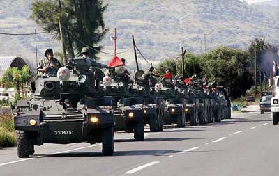 Resguardo militar en Morelia