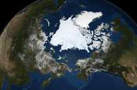 El Avanzado Radiómetro Escaneador de Microondas (AMSR-E, por sus siglas en inglés), instrumento de alta resolución del satélite Aqua de la NASA, muestra el estado de los hielos del océano Ártico, los cuales se están derritiendo hacia su segundo nivel más bajo este verano, con lo que se superan registros de 2007, fuerte síntoma de los efectos del cambio climático