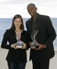 La rusa Yelena Isinbayeva y el jamaiquino Usain Bolt fueron elegidos como los mejores atletas de 2008