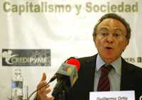 El gobernador Guillermo Ortiz, durante su participación en la conferencia anual del Centro sobre Capitalismo y Sociedad