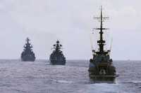 Barcos de guerra rusos y venezolanos realizan maniobras militares en el mar Caribe, ejercicios que comenzaron el 24 de noviembre y terminaron ayer.