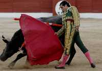 EN MÉRIDA. Alfredo Gutiérrez lidió a Rey Mago, de 520 kilogramos, la tarde de ayer en la segunda fecha de la temporada taurina en la Monumental Plaza de Toros de la ciudad de Mérida, Yucatán