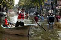 México, de los países más afectados por fenómenos climatológicos. La imagen muestra la inundación en Tabasco en 2007