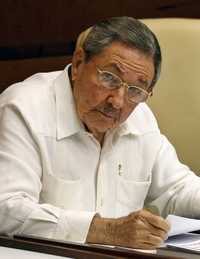 El presidente Raúl Castro, ayer en el parlamento cubano