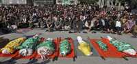 Funeral de palestinos, víctimas de la ofensiva armada de Israel en la franja de Gaza