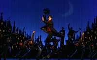 Una escena de la producción Mary Poppins, de Disney, que se escenifica en un teatro de Nueva York