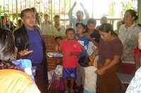 Una escuela fue habilitada como albergue, durante la mañana de ayer, en el municipio de Suchiate, Chiapas