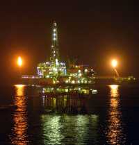 Plataforma petrolera en la sonda de Campeche